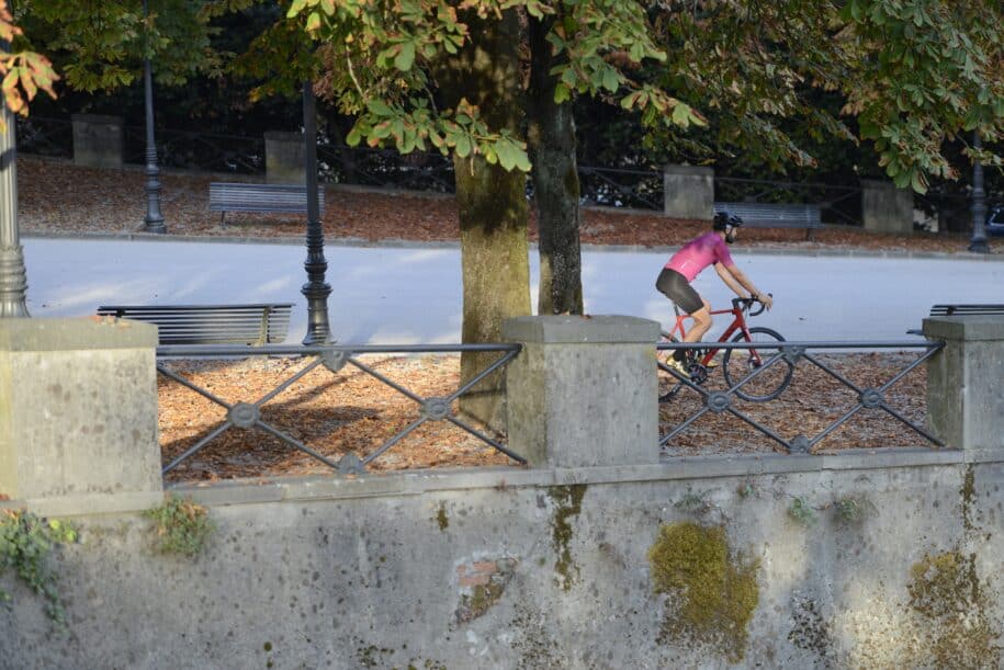 Riding on the Lucca Walls